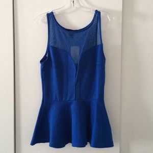 Blue Peplum Tank